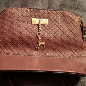 Crossbody bag with cute deer charm